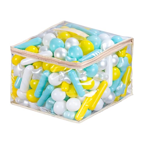 Ball Pit Balls for Toddlers 1-3, 100pcs Crush Proof Plastic Balls for Girls Ball Pit, BPA Free Non-Toxic Play Balls for Baby Pool, Playhouse, Tent, for Dogs & Pets,3 Shapes, White Yellow Green - color: White Yellow Green, size: 100 pcs
