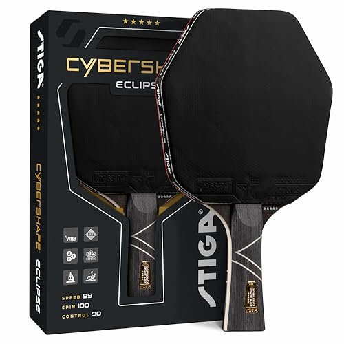 STIGA Cybershape Eclipse Ping Pong Paddle – Professional Performance Table Tennis Racket - Hexagon Shape Tournament-Quality Paddle for Spin, Speed, and Control