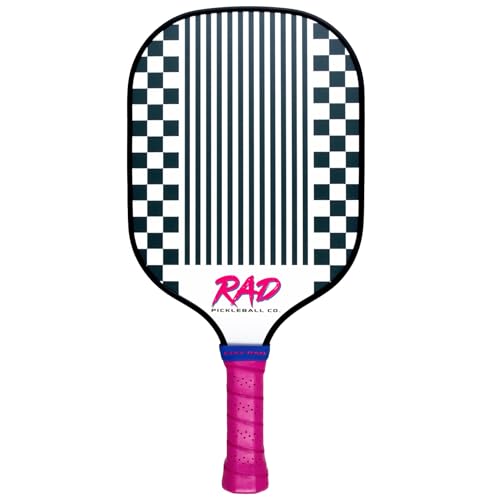 RAD Pickleball Paddle – USAPA Approved Pickleball Racket – Fiberglass Surface with Spin Grit Tech – Carbon Fiber Pickleball Paddle for Power & Control – Indoor & Outdoor - color: Hot Pink