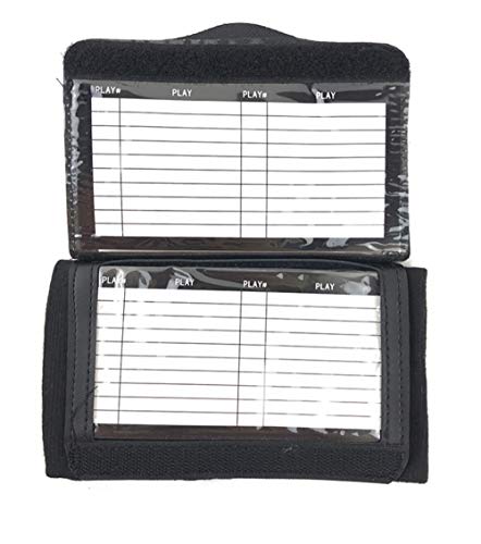 Wrist Playbook Wristband with Three Playsheet Compartments for Football, Baseball, All Sports Insert not Included