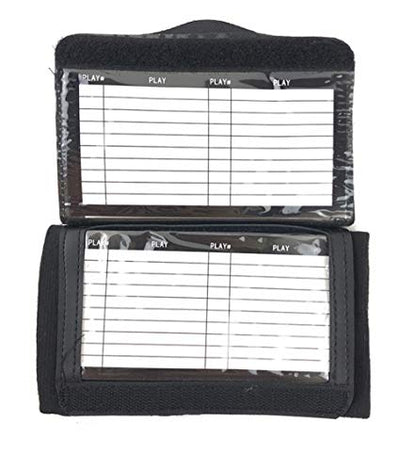 Wrist Playbook Wristband with Three Playsheet Compartments for Football, Baseball, All Sports Insert not Included