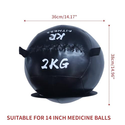 Medicine Ball Rack Exercise Ball Holder Wall Mount, Wall Ball Storage for Gym Sports Garage Home Commercial Accessory 8.8 Inch Inside Diameter