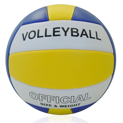 VerdeFlow Official Size 5 Volleyball – 18-Panel Soft TPU No-Sting Ball, Fade-Resistant & Leak-Proof, Vibrant Multi-Color, for Indoor, Outdoor, Beach, Sand, Grass, Court – Teens & Adults