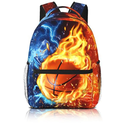 Basketball Backpack for Boys School Backpack for Kids Children Teens Elementary Middle School - Students Bookbag Ages 6-18, Waterproof Adjustable Basketball Bookbag Travel Daypack - color: Basketball