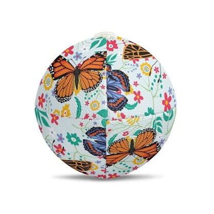 SYtrade Recreational Football Game Footballs PU Composite Leather Footballs for Training Indoor Outdoor - color: Butterfly Flower Blue
