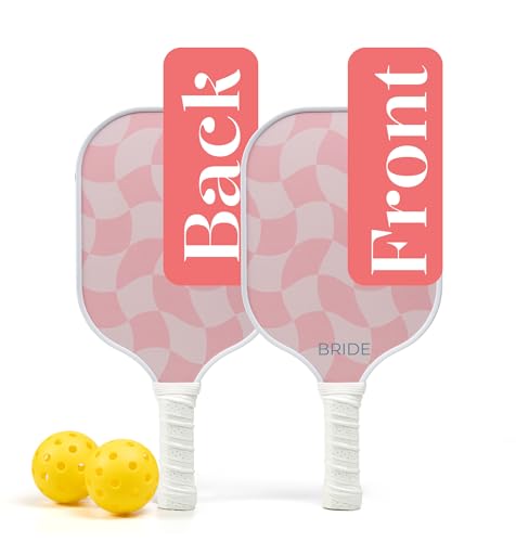 A Perfect Match Pickleball Paddle Set Engagement Gifts for Couples I I His and Hers Gifts I Includes 2 Pickleball Paddles, Carrying Bag and 2 Pickleballs - style: Bride and Groom