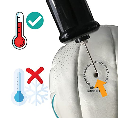Ball Air Pump with Needle, Black, 8”, PVC