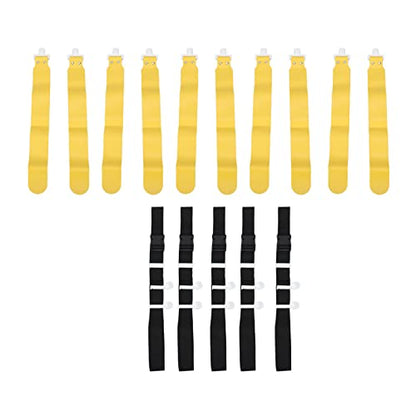 Alomejor Flag Football Team Set, Practical Adjustable Flag Football Set 5PCS Adjustable Durable for Playground (Yellow)
