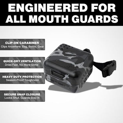 Under Armour Mouth Guard Case. Mouthguard Storage. Keep it Clean and Secure - color: Black Camo