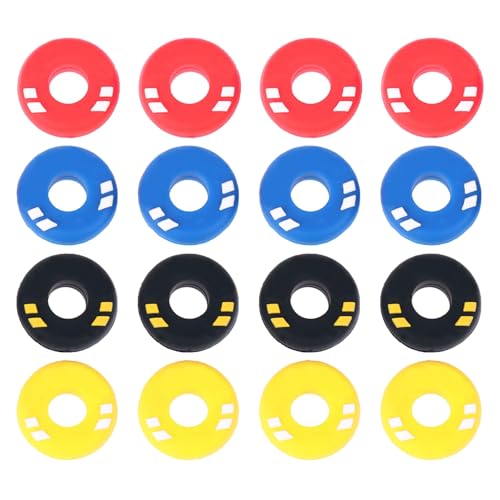 12 PCS Rubber Tire Shape Vibration Dampener，Tennis Racket Shock Absorber，Tennis Racket Vibration Dampeners，Antivibrador Raqueta De Tenis，Racquet Accessories，Great for Tennis Players - size: 4 Color,16 Pcs