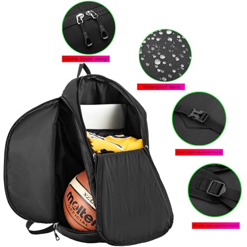 Custom Men's Basketball Backpack - color: Orange