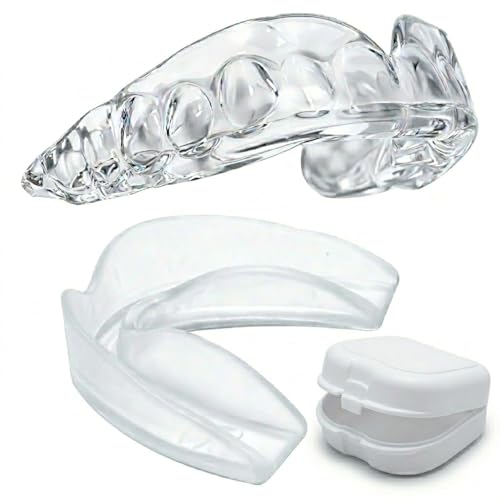 Professional Sport Mouth Guards- 2 Pack - No BPA - Safe Clear Color - No Color Additive - Athletic Teeth Mouth Guards - Fit Any Mouth Size - Custom Fit - Free Carrying case Included : Sports & Outdoors