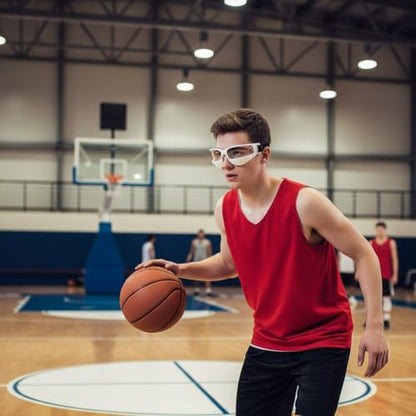 Basketball Dribbling Goggles Adjustable Sport Training Glasses Aid for Training Aid Basketball Equipment Safety Specs for Adult Teenagers Youth