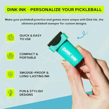 Dink Ink Pickleball Stamper – Fun Way to Mark Your Pickleballs | Great Gift for Pickleball Lovers | Easy to Use | No Mess | Long-Lasting Ink | Perfect Stocking Stuffer for The Holiday - color: Star Shot