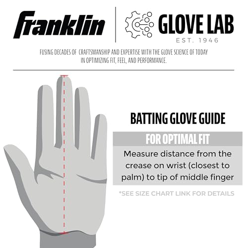 Franklin Sports MLB Youth Batting Gloves - Digitek Camo Baseball + Softball - Premium Leather - Many Sizes + Colors - Youth