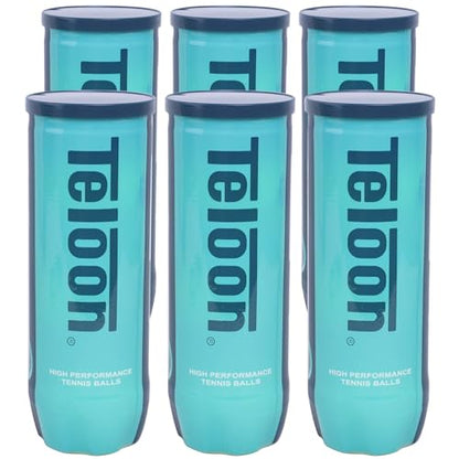 Teloon Championship Tennis Balls - Extra Duty - Regular Duty Felt Pressurized Tennis Balls - color: Extra 6 Can , 18 Balls