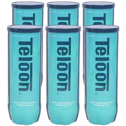 Teloon Championship Tennis Balls - Extra Duty - Regular Duty Felt Pressurized Tennis Balls - color: Extra 6 Can , 18 Balls