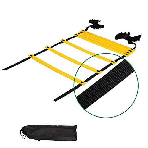 Agility Ladder Raise Speed Agility Training Ladder, Adjustable Agility Ladder, Exercise Equipment, for Football, Track Field, Basketball, Footwork, Workout Drills(Size:6M) - size: 6M