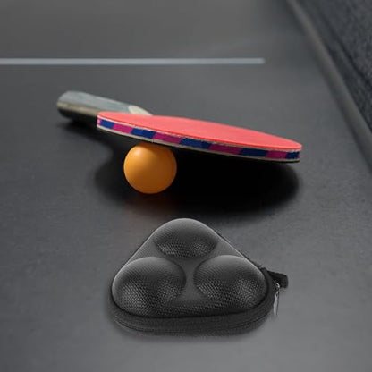 OSALADI Ping Pong Ball Storage Organizer Case Plastic Mini Triangle Holder for 3 Table Tennis Balls for Sports and Leisure Use
