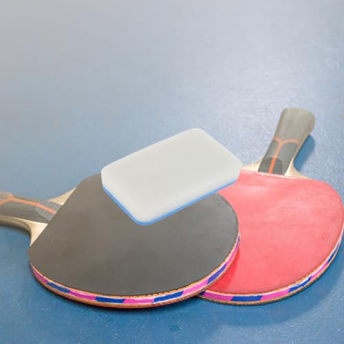 KOMBIUDA 2pcs Table Tennis Paddle Cleaner Kit Portable Racket Cleaning Sponge with Soft Bristles for Dirt Removal Essential Paddle Supplies Go Maintenance