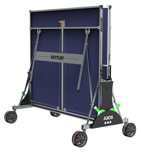 KETTLER Sport Axos Outdoor Table Tennis Table Bundle with Rackets and Balls