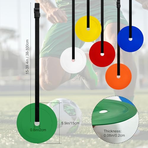 6Pcs Soccer Goal Target, Soccer Targets for Goals Training with Adjustable Straps Soccer Target for Reactive Improving Accuracy Speed Enhance Agility Speed for Baseball, Lacrosse, Hockey