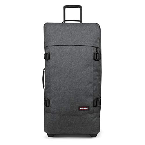 Eastpak Tranverz L – 121L Large Wheeled Luggage with Dual Compartments, TSA Lock, Compression Straps & Smooth-Wheeling System, Black Denim