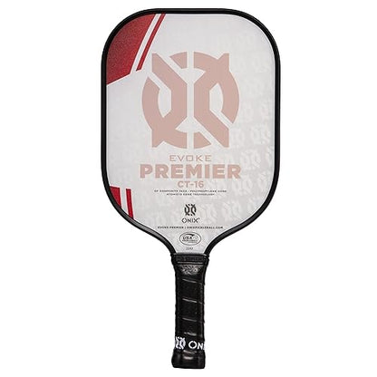 Onix Evoke Premier Professional Tournament Pickleball Paddle Composite Face Impact Paddle Shape - color: Red - CT-16 Standard Weight 16mm, size: Medium, style: 16mm