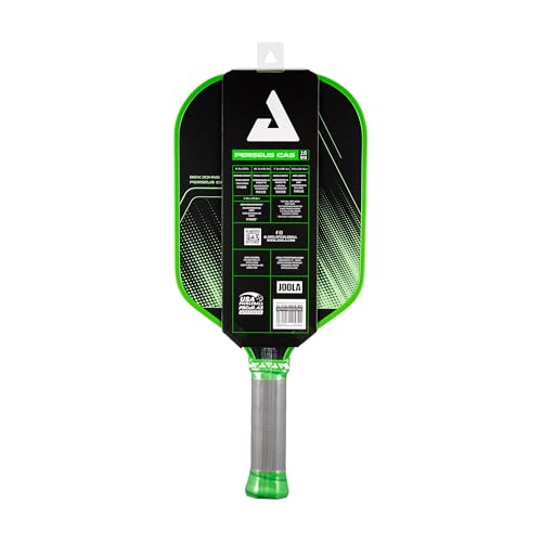 JOOLA Ben Johns CAS 16mm Carbon Fiber Pickleball Paddle - CAS Surface Tech - Control & Power Paddle - USAP Approved - Aero Curve - Feel-Tec Pure Grip - NFC Chip - color: Jolt Green, size: Perseus