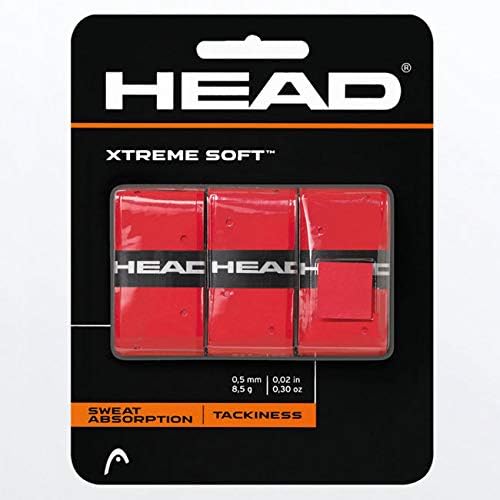 Head Xtreme Soft Racquet Overgrip Tennis Racket Grip Tape 3 Pack White, White, Pack US