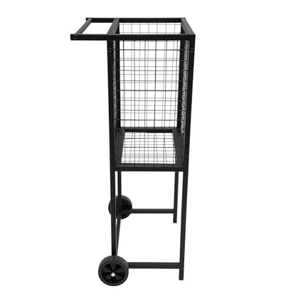 Black Tennis Ball Cart Tennis Ball Basket Tennis Ball Hopper Movable Training Tennis Cart Basket with 2 Wheels, Portable Tennis Ball Holder Basket Rolling Cart for Tennis Balls