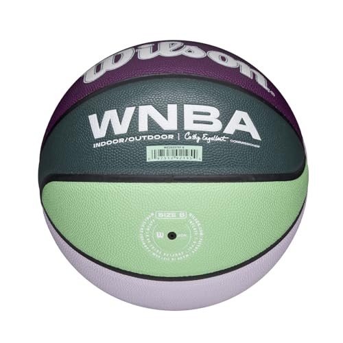 WILSON WNBA Heir Series Basketballs - Women's Official, Size 6-28.5" - color: Purple/Turquoise