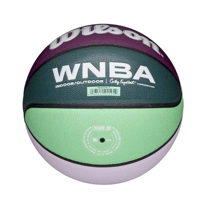WILSON WNBA Heir Series Basketballs - Women's Official, Size 6-28.5" - color: Purple/Turquoise