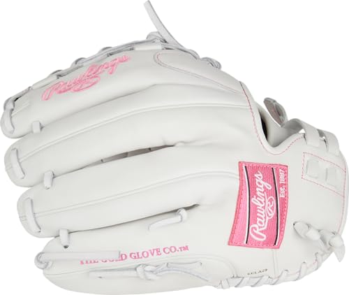 Rawlings | Liberty Advanced Color Series Fastpitch Softball Glove - color: White / Pink | X-Laced Basket Web, size: 12.5" | Utility