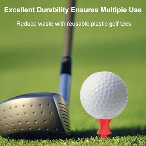 100 Pack 1.25" Plastic Golf Tees, Short Golf tees，Durability & Stability, Engineered to Minimize Friction and Side Spin，Golf Practice Supplies，Ideal Party Gift.Small Golf tees for par 3.