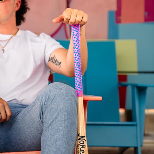 Naked Grips Iconic Collection | 1mm Baseball & Softball Bat Grips - color: Neon Checkers