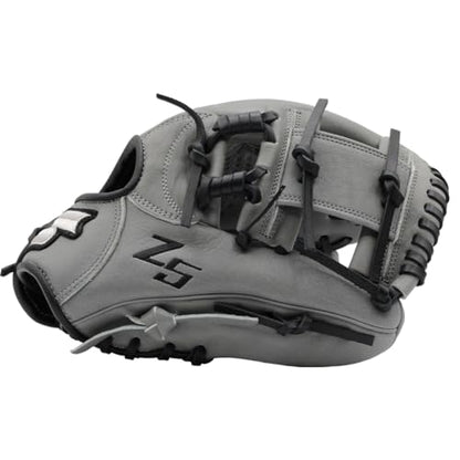 SSK Z5 Craftsman Youth Baseball Glove – 10.5” – 11” – 11.25” – 11.5” Right & Left Hand Throw - color: Grey/Black - I Web, size: 11" - Right Hand Throw