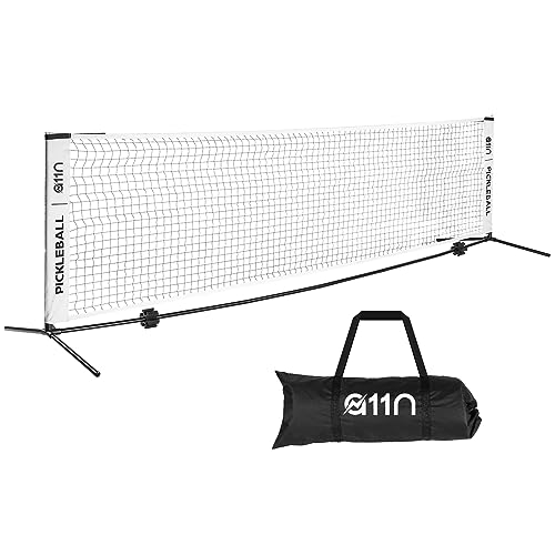 A11N SPORTS Badminton Net - Height Adjustable Volleyball Net for Junior Tennis, Soccer Tennis & Kids - Portable Driveway Pickleball Net for Indoor & Outdoor, 11ft/14ft/20ft Wide
