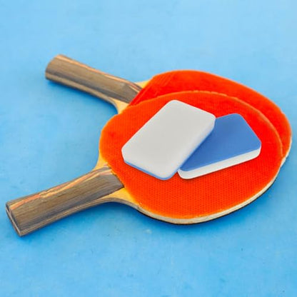 KOMBIUDA 2pcs Table Tennis Paddle Cleaner Kit Portable Racket Cleaning Sponge with Soft Bristles for Dirt Removal Essential Paddle Supplies Go Maintenance
