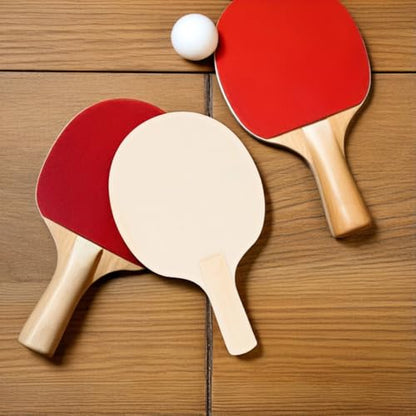 DIY Table Tennis Paddle Blanks 4 Pack Unpainted Wooden Rackets for Kids and Adults Paintable Blank Table Tennis Paddles for Craft and Sports