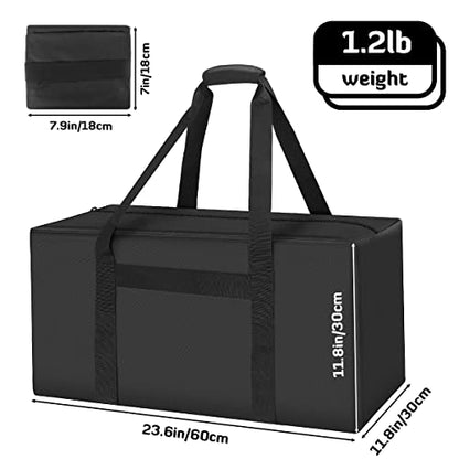 24inch Sports Duffel Travel Bag, 56L Duffel Tote Bag with Upgrade Zipper, Water Resistant & Foldable Equipment Storage Bag for Camping Tent Tripod Fishing - size: 24x12x12 inch