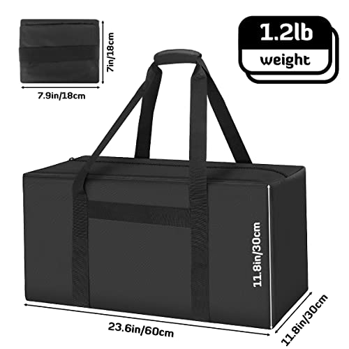 24inch Sports Duffel Travel Bag, 56L Duffel Tote Bag with Upgrade Zipper, Water Resistant & Foldable Equipment Storage Bag for Camping Tent Tripod Fishing - size: 24x12x12 inch