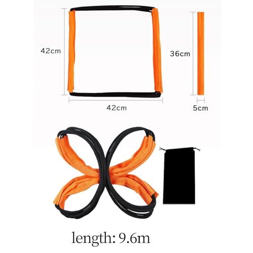 harayaa Agility Ladder Football Agility Ladder Speed Training Equipment Workout Footwork Ladder Foldable Nylon Suitable for Soccer Practice Outdoor Ex