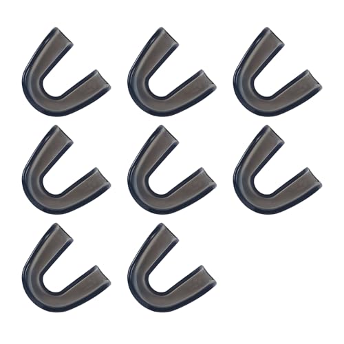 8 Pcs Sports Mouth Guards Adults Sports - Black Mouth Pieces Tooth Protector for Boxing Basketball Football Mouth Guard for Braces - size: Black