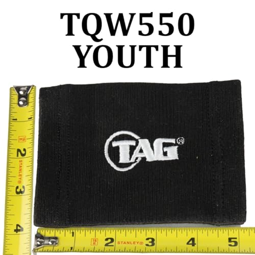 TAG Youth Wrist Coach, Five Window, Baseball Soccer Football Play Coach Playbook Quarterback Wristband, Black