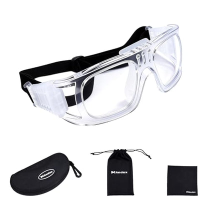 Andux Unisex Sports Glasses Anti Fog Goggles for Basketball Dribbling, Lacrosse, Eye Training LQYJ-01 - color: White