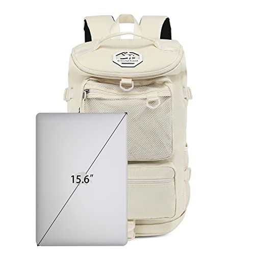 Kalesi Gym Duffle Bag Backpack 4-Way Waterproof with Shoes Compartment for travel Sport Hiking laptop (Sea salt white) - color: Sea Salt White