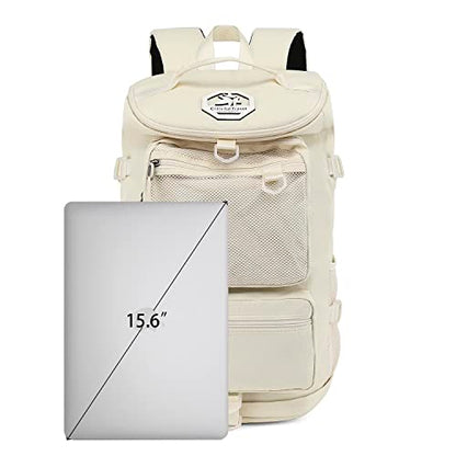 Kalesi Gym Duffle Bag Backpack 4-Way Waterproof with Shoes Compartment for travel Sport Hiking laptop (Sea salt white) - color: Sea Salt White