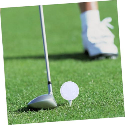 SUPVOX 2Pcs Flat Shape Golf Training Balls for Indoor Putting Practice Synthetic Rubber Golfing Accessory for Improving Putting Skills and Straight Line Control