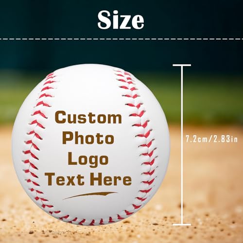 Personalized Baseball Custom Engraved Name Number Baseball with Text Logo Customized Ball Gift for for Dad Boys Senior Son Team Player, Birthday, Coach, Graduation, Wedding Groomsmen - style: Style1-Design